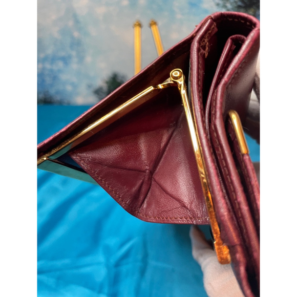 Cartier Burgundy Leather Wallet full size beautiful - Picture 7 of 12